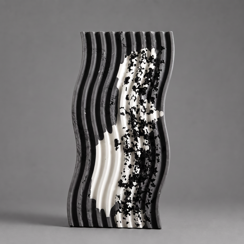Decorative wavy organizer tray for small accessories.