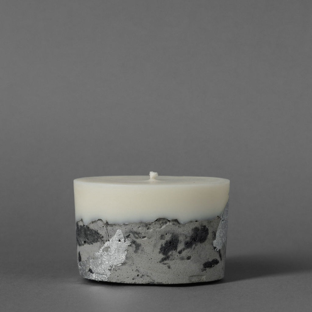 Interior candle mini - MARBLE SILVER